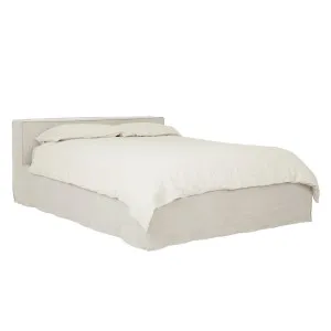 Vittoria Escape Slipcover Bed - Eames Parchment by null, a Bed Heads for sale on Style Sourcebook