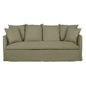 Vittoria Slip Cover 3 Seater Sofa - Eames Olive by null, a Sofas for sale on Style Sourcebook
