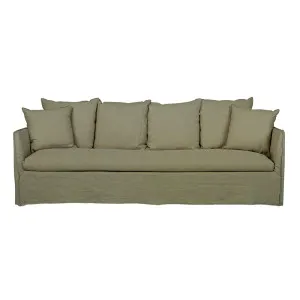 Vittoria Slip Cover 4 Seater Sofa - Eames Olive by null, a Sofas for sale on Style Sourcebook