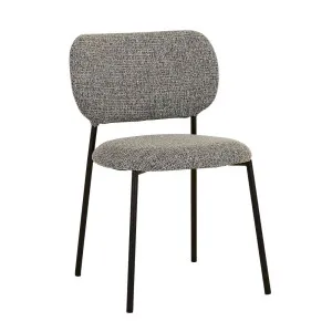 Miller Dining Chair - Mercury Speckle - Black Metal by null, a Chairs for sale on Style Sourcebook