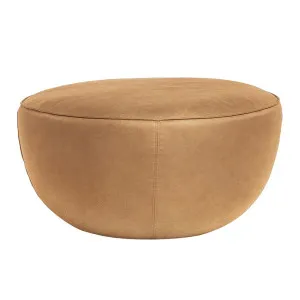 Natadora Fable Ottoman - Camel Leather by null, a Ottomans for sale on Style Sourcebook