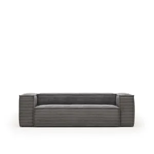 Blok 3 seater sofa in grey wide seam corduroy, 240 cm by null, a Sofas for sale on Style Sourcebook