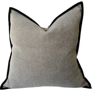Maya 55cm Square - Khaki | Black Border by null, a Quilts & Bedspreads for sale on Style Sourcebook