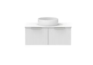 Mosman Vanity With Basin 900mm 2 Draw, Ultra White Matte & Alabaster | Made From MDF In Matte White By Raymor by Raymor, a Vanities for sale on Style Sourcebook
