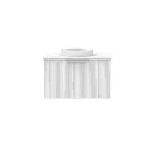 Mosman Mini Vanity With Basin 600mm 1 Door, Ultra White Matte & Alabaster | Made From MDF In Matte White By Raymor by Raymor, a Vanities for sale on Style Sourcebook