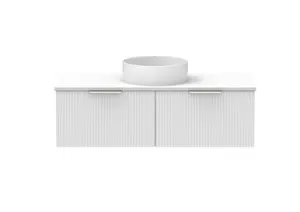 Mosman Vanity With Centre Basin 1200mm 2 Draw, Ultra White Matte & Alabaster | Made From MDF In Matte White By Raymor by Raymor, a Vanities for sale on Style Sourcebook
