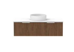 Mosman Vanity With Centre Basin 1200mm 2 Draw, Florentine Walnut & Alabaster | Made From MDF In Timber Look By Raymor by Raymor, a Vanities for sale on Style Sourcebook