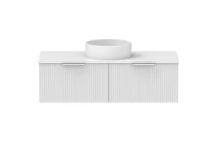 Mosman Vanity With Centre Basin 1200mm 2 Draw, Ultra White Matte & Bright White | Made From MDF In Matte White By Raymor by Raymor, a Vanities for sale on Style Sourcebook