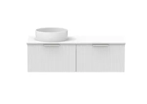Mosman Vanity With Left Hand Basin 1200mm 2 Draw, Ultra White Matte & Alabaster | Made From MDF In Matte White By Raymor by Raymor, a Vanities for sale on Style Sourcebook