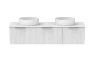Mosman Vanity With Double Basin 1500mm 3 Draw, Ultra White Matte & Bright White | Made From MDF In Matte White By Raymor by Raymor, a Vanities for sale on Style Sourcebook