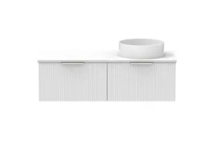 Mosman Vanity With Right Hand Basin 1200mm 2 Draw, Ultra White Matte & Alabaster | Made From MDF In Matte White By Raymor by Raymor, a Vanities for sale on Style Sourcebook