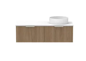 Mosman Vanity With Right Hand Basin 1200mm 2 Draw, Prime Oak & Alabaster | Made From MDF In Timber Look By Raymor by Raymor, a Vanities for sale on Style Sourcebook