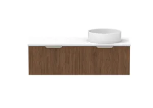 Mosman Vanity With Right Hand Basin 1200mm 2 Draw, Florentine Walnut & Alabaster | Made From MDF In Timber Look By Raymor by Raymor, a Vanities for sale on Style Sourcebook