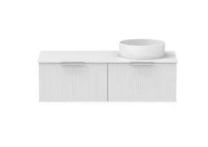 Mosman Vanity With Right Hand Basin 1200mm 2 Draw, Ultra White Matte & Bright White | Made From MDF In Matte White By Raymor by Raymor, a Vanities for sale on Style Sourcebook