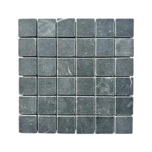 Bedrock Nero Marquina Square Marble Natural Product Tumbled Mosaic by null, a Mosaic Tiles for sale on Style Sourcebook