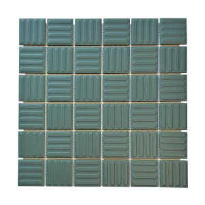 Regency Green Contour Embossed Textured Mosaic Tile by null, a Outdoor Tiles & Pavers for sale on Style Sourcebook