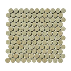 Fiorenza Beige Penny Matt Mosaic Tile by null, a Mosaic Tiles for sale on Style Sourcebook