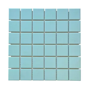 Regency Duck Egg Square Textured Mosaic Tile by null, a Outdoor Tiles & Pavers for sale on Style Sourcebook