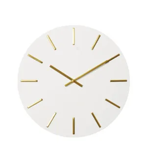 Maddox Wall Clock White Gold - 50cm x 4cm by null, a Clocks for sale on Style Sourcebook