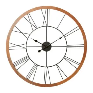 Kent Wall Clock Natural Black - 80cm x 5cm by null, a Clocks for sale on Style Sourcebook