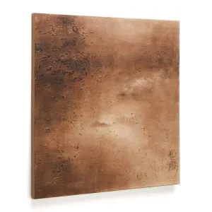 Sabira abstract canvas in oxidised copper 100 x 100 cm by null, a Painted Canvases for sale on Style Sourcebook