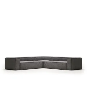 Blok 6 seater corner sofa in grey wide seam corduroy, 320 x 320 cm FSC Mix Credit by null, a Sofas for sale on Style Sourcebook
