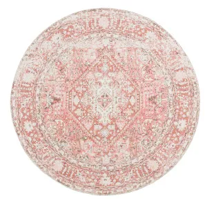 Beatrice Peach Transitional Washable Round Rug by Miss Amara, a Persian Rugs for sale on Style Sourcebook