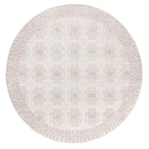 Aggy Pink Neutral Plush Rollie Pollie Round Playmat by Miss Amara, a Persian Rugs for sale on Style Sourcebook