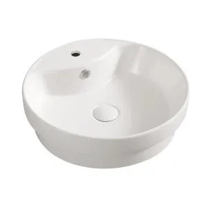 Caval Semi Inset Basin 1TH Ceramic 470 Gloss White by null, a Basins for sale on Style Sourcebook