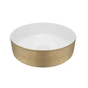 Florencia Vessel Basin NTH Ceramic 360 White/Gold by null, a Basins for sale on Style Sourcebook