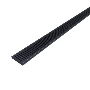 DTA Hayman Grate Alumin Brushed Black 14x100x3000 by null, a Shower Grates & Drains for sale on Style Sourcebook