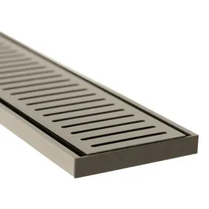 Lauxes Next Generation Floor Grate 2000mm Length x 100x14mm - Brushed Nickel by null, a Shower Grates & Drains for sale on Style Sourcebook