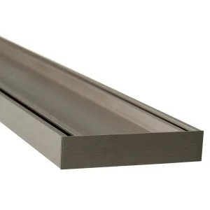 Lauxes Standard Tile Insert Floor Grate 1000mm Length x 100x21mm - Brushed Nickel by null, a Shower Grates & Drains for sale on Style Sourcebook
