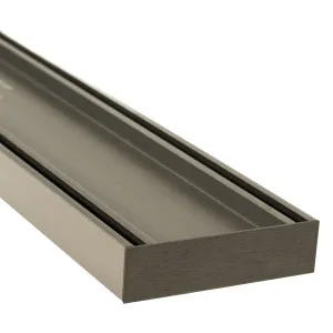 Lauxes Standard Tile Insert Floor Grate 2000mm Length x 100x26mm - Brushed Nickel by null, a Shower Grates & Drains for sale on Style Sourcebook