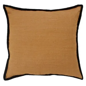 Sara Linen Cushion Apple Cinnamon - 50cm x 50cm by null, a Cushions, Decorative Pillows for sale on Style Sourcebook