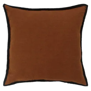 Sara Linen Cushion Coffee - 50cm x 50cm by null, a Cushions, Decorative Pillows for sale on Style Sourcebook
