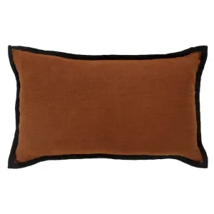 Sara Linen Cushion Coffee - 55cm x 35cm by null, a Cushions, Decorative Pillows for sale on Style Sourcebook