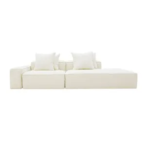 Riley Boucle Ivory Modular Sofa - 1x Arm, 1x Armless, 1x Right Terminal by null, a Sofas for sale on Style Sourcebook