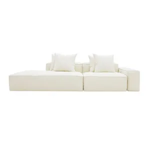 Riley Boucle Ivory Modular Sofa - 1x Arm, 1x Armless, 1x Left Terminal by null, a Sofas for sale on Style Sourcebook
