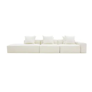 Riley Boucle Ivory Modular Sofa - 1x Arm, 2x Armless, 1x Left Terminal by null, a Sofas for sale on Style Sourcebook
