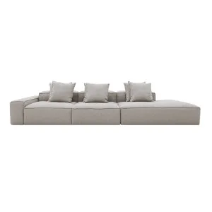 Riley Boucle Pumice Modular Sofa - 1x Arm, 2x Armless, 1x Right Terminal by null, a Sofas for sale on Style Sourcebook