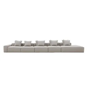 Riley Boucle Pumice Modular Sofa - 1x Arm, 4x Armless, 1x Right Terminal by null, a Sofas for sale on Style Sourcebook