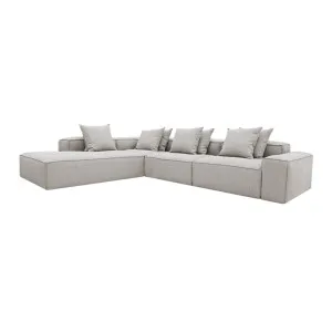 Riley Boucle Pumice Modular Sofa - Arm, 2x Armless, Corner, Left Terminal by null, a Sofas for sale on Style Sourcebook