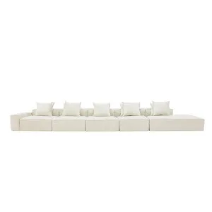 Riley Muse Flax Modular Sofa - 1x Arm, 4x Armless, 1x Right Terminal by null, a Sofas for sale on Style Sourcebook