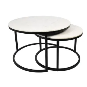 Mercer Marble Coffee Table (Nested Set of 2) - Black by null, a Coffee Table for sale on Style Sourcebook
