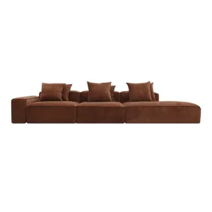 Riley Muse Rust Modular Sofa - 1x Arm, 2x Armless, 1x Right Terminal by null, a Sofas for sale on Style Sourcebook