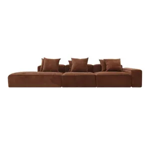 Riley Muse Rust Modular Sofa - 1x Arm, 2x Armless, 1x Left Terminal by null, a Sofas for sale on Style Sourcebook