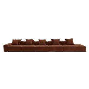 Riley Muse Rust Modular Sofa - 1x Arm, 4x Armless, 1x Right Terminal by null, a Sofas for sale on Style Sourcebook