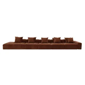 Riley Muse Rust Modular Sofa - 1x Arm, 4x Armless, 1x Left Terminal by null, a Sofas for sale on Style Sourcebook