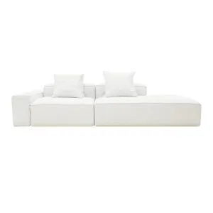 Riley Linen Pure White Modular Sofa - 1x Arm, 1x Armless, 1x Right Terminal by null, a Sofas for sale on Style Sourcebook